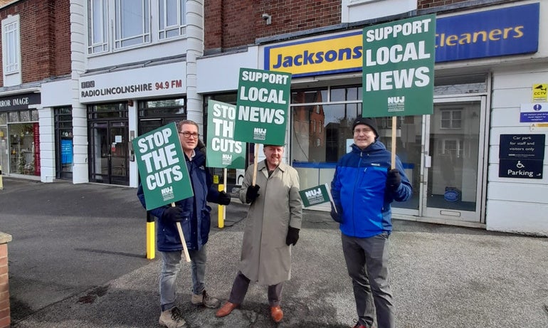 BBC picket line in Lincoln